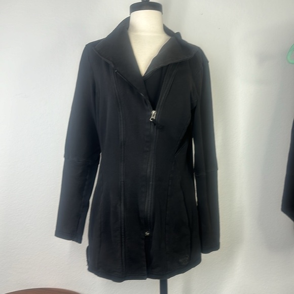 JacketsThe North Face Wrap-Ture Yoga Black Tunic Full Zip Jacket Size size L - Picture 3 of 10